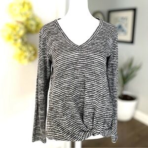 Sunday in Brooklyn Twist Hem Striped Tee